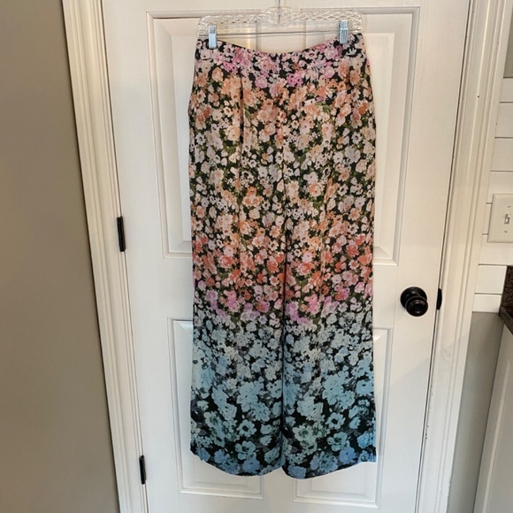 New! Reiss Serena Floral Print Wide Leg Trousers Multicolored nwot 33401 - Picture 7 of 16
